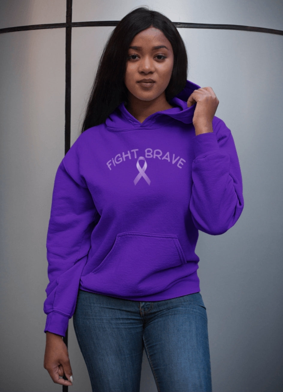 Hoodie Fight Brave(Puff Letters)
